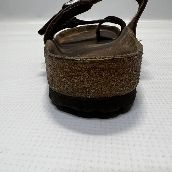 Birkenstock Mayari Mocha Brown Toe Loop Sandals Womens Size 37 L6 M4 - Picture 6 of 15